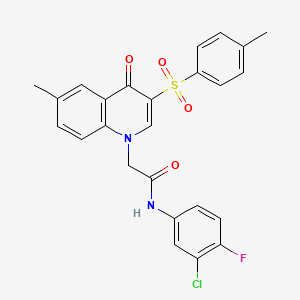 N-(3-chloro-4-fluorophenyl)-2-(6-methyl-4-oxo-3-tosylquinolin-1(4H)-yl)acetamide