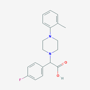 2-(4-Fluorophenyl)-2-(4-(o-tolyl)piperazin-1-yl)acetic acid