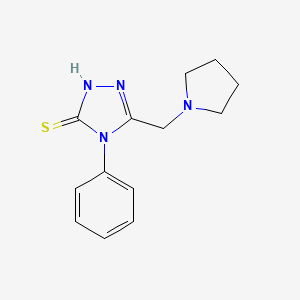 4-phenyl-5-(pyrrolidin-1-ylmethyl)-4H-1,2,4-triazole-3-thiol
