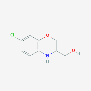molecular formula C9H10ClNO2 B2970001 (7-chloro-3,4-dihydro-2H-1,4-benzoxazin-3-yl)methanol CAS No. 1021860-45-6
