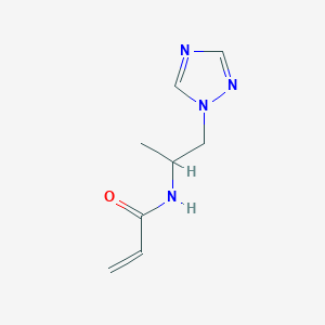 molecular formula C8H12N4O B2970006 N-[1-(1,2,4-Triazol-1-yl)propan-2-yl]prop-2-enamide CAS No. 2175508-05-9