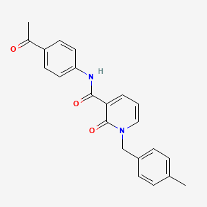 molecular formula C22H20N2O3 B2970007 N-(4-乙酰基苯基)-1-(4-甲基苄基)-2-氧代-1,2-二氢吡啶-3-甲酰胺 CAS No. 899991-52-7