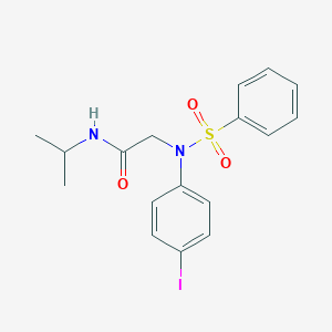 molecular formula C17H19IN2O3S B297002 2-[4-iodo(phenylsulfonyl)anilino]-N-isopropylacetamide 
