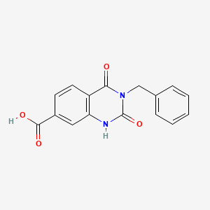 molecular formula C16H12N2O4 B2970024 3-苄基-2,4-二氧代-1,2,3,4-四氢喹唑啉-7-羧酸 CAS No. 687580-04-7