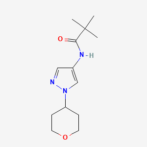 N-(1-(tetrahydro-2H-pyran-4-yl)-1H-pyrazol-4-yl)pivalamide