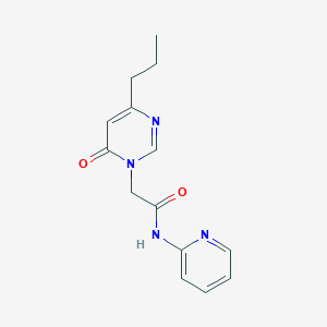 molecular formula C14H16N4O2 B2970035 2-(6-oxo-4-propylpyrimidin-1(6H)-yl)-N-(pyridin-2-yl)acetamide CAS No. 1209758-50-8