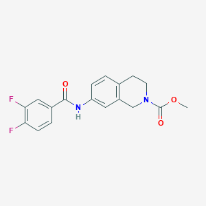 molecular formula C18H16F2N2O3 B2970038 methyl 7-(3,4-difluorobenzamido)-3,4-dihydroisoquinoline-2(1H)-carboxylate CAS No. 1448135-42-9