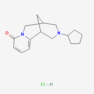 molecular formula C16H23ClN2O B2970040 3-cyclopentyl-3,4,5,6-tetrahydro-1H-1,5-methanopyrido[1,2-a][1,5]diazocin-8(2H)-one hydrochloride CAS No. 2034607-54-8