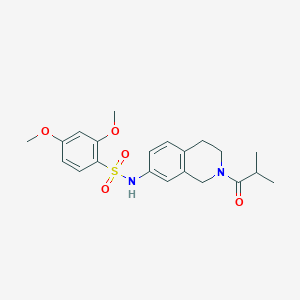 molecular formula C21H26N2O5S B2970047 N-(2-isobutyryl-1,2,3,4-tetrahydroisoquinolin-7-yl)-2,4-dimethoxybenzenesulfonamide CAS No. 955648-87-0
