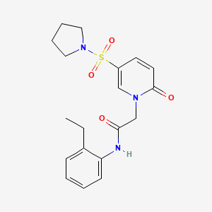 molecular formula C19H23N3O4S B2970052 N-(2-ethylphenyl)-2-(2-oxo-5-(pyrrolidin-1-ylsulfonyl)pyridin-1(2H)-yl)acetamide CAS No. 1251698-11-9