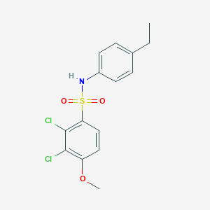 molecular formula C15H15Cl2NO3S B297006 2,3-dichloro-N-(4-ethylphenyl)-4-methoxybenzenesulfonamide 