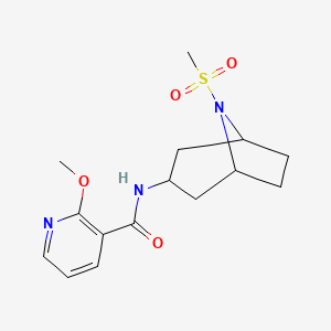 2-methoxy-N-(8-(methylsulfonyl)-8-azabicyclo[3.2.1]octan-3-yl)nicotinamide