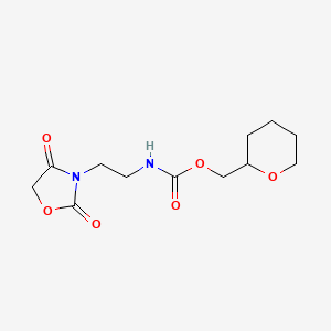 (tetrahydro-2H-pyran-2-yl)methyl (2-(2,4-dioxooxazolidin-3-yl)ethyl)carbamate