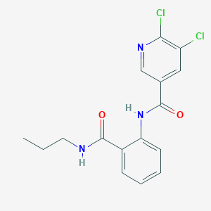 5,6-dichloro-N-[2-(propylcarbamoyl)phenyl]pyridine-3-carboxamide