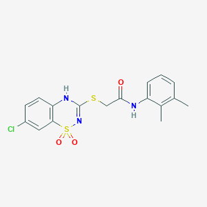 molecular formula C17H16ClN3O3S2 B2970081 2-((7-氯-1,1-二氧化-4H-苯并[e][1,2,4]噻二嗪-3-基)硫代)-N-(2,3-二甲基苯基)乙酰胺 CAS No. 899976-11-5
