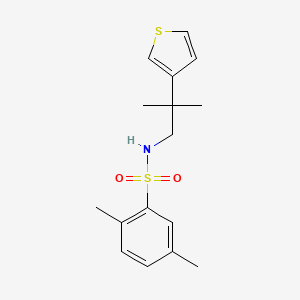 molecular formula C16H21NO2S2 B2970084 2,5-二甲基-N-(2-甲基-2-(噻吩-3-基)丙基)苯磺酰胺 CAS No. 2320724-49-8