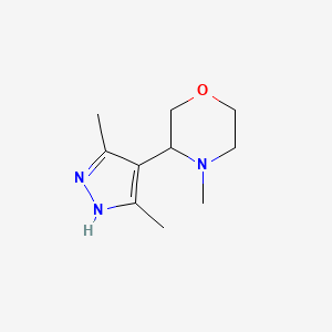 molecular formula C10H17N3O B2970099 3-(3,5-dimethyl-1H-pyrazol-4-yl)-4-methylmorpholine CAS No. 2093509-75-0