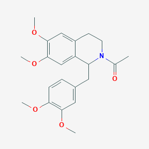 molecular formula C22H27NO5 B029701 2-乙酰基-1-((3,4-二甲氧基苯基)甲基)-1,2,3,4-四氢-6,7-二甲氧基异喹啉 CAS No. 31537-71-0