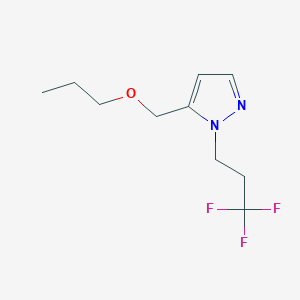 molecular formula C10H15F3N2O B2970106 5-(propoxymethyl)-1-(3,3,3-trifluoropropyl)-1H-pyrazole CAS No. 1856018-68-2