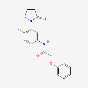 molecular formula C19H20N2O3 B2970108 N-(4-甲基-3-(2-氧代吡咯烷-1-基)苯基)-2-苯氧基乙酰胺 CAS No. 941889-70-9