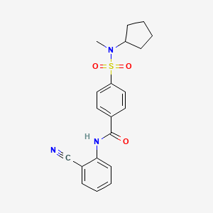 molecular formula C20H21N3O3S B2970122 N-(2-cyanophenyl)-4-[cyclopentyl(methyl)sulfamoyl]benzamide CAS No. 899982-69-5