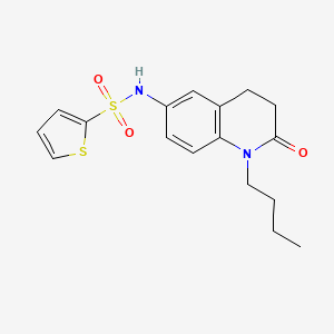 molecular formula C17H20N2O3S2 B2970127 N-(1-butyl-2-oxo-1,2,3,4-tetrahydroquinolin-6-yl)thiophene-2-sulfonamide CAS No. 946221-75-6
