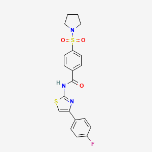 N-[4-(4-fluorophenyl)-1,3-thiazol-2-yl]-4-pyrrolidin-1-ylsulfonylbenzamide