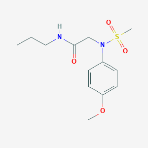 molecular formula C13H20N2O4S B297014 2-[4-methoxy(methylsulfonyl)anilino]-N-propylacetamide 