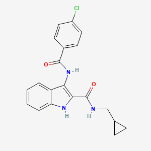 3-(4-chlorobenzamido)-N-(cyclopropylmethyl)-1H-indole-2-carboxamide