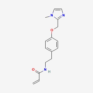 molecular formula C16H19N3O2 B2970146 N-[2-[4-[(1-Methylimidazol-2-yl)methoxy]phenyl]ethyl]prop-2-enamide CAS No. 2411224-19-4