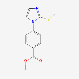 molecular formula C12H12N2O2S B2970147 4-(2-Methylsulfanyl-imidazol-1-yl)- CAS No. 2185840-29-1