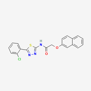 molecular formula C20H14ClN3O2S B2970159 N-[5-(2-chlorophenyl)-1,3,4-thiadiazol-2-yl]-2-naphthalen-2-yloxyacetamide CAS No. 476459-67-3