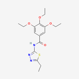 molecular formula C17H23N3O4S B2970164 3,4,5-triethoxy-N-(5-ethyl-1,3,4-thiadiazol-2-yl)benzamide CAS No. 354995-07-6
