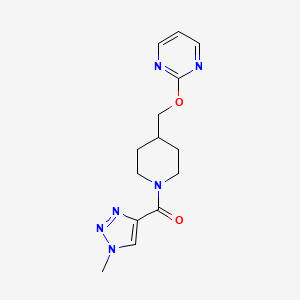 (1-Methyltriazol-4-yl)-[4-(pyrimidin-2-yloxymethyl)piperidin-1-yl]methanone