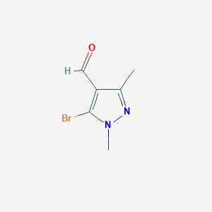 molecular formula C6H7BrN2O B2970170 5-bromo-1,3-dimethyl-1H-pyrazole-4-carbaldehyde CAS No. 1188046-77-6