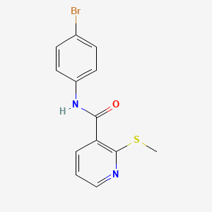 molecular formula C13H11BrN2OS B2970171 N-(4-溴苯基)-2-甲基硫代吡啶-3-甲酰胺 CAS No. 849603-86-7
