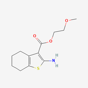 molecular formula C12H17NO3S B2970173 2-Methoxyethyl 2-amino-4,5,6,7-tetrahydro-1-benzothiophene-3-carboxylate CAS No. 351980-81-9