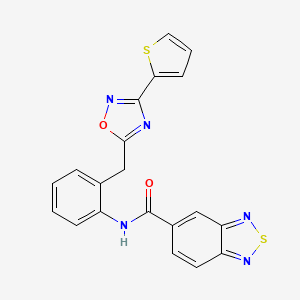 N-(2-((3-(thiophen-2-yl)-1,2,4-oxadiazol-5-yl)methyl)phenyl)benzo[c][1,2,5]thiadiazole-5-carboxamide