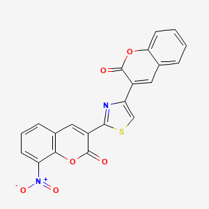 8-Nitro-3-[4-(2-oxochromen-3-yl)-1,3-thiazol-2-yl]chromen-2-one