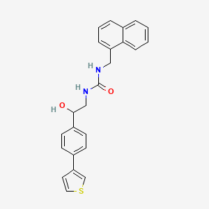 molecular formula C24H22N2O2S B2970185 1-(2-Hydroxy-2-(4-(thiophen-3-yl)phenyl)ethyl)-3-(naphthalen-1-ylmethyl)urea CAS No. 2034254-53-8