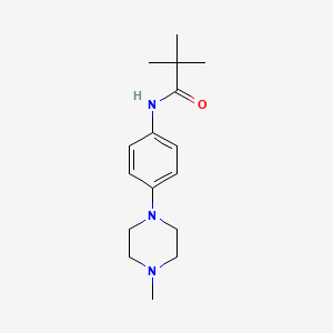 molecular formula C16H25N3O B2970186 2,2-二甲基-N-[4-(4-甲基哌嗪-1-基)苯基]丙酰胺 CAS No. 289686-55-1