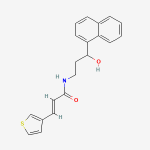 (E)-N-(3-hydroxy-3-(naphthalen-1-yl)propyl)-3-(thiophen-3-yl)acrylamide