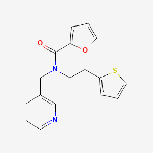 molecular formula C17H16N2O2S B2970190 N-(吡啶-3-基甲基)-N-(2-(噻吩-2-基)乙基)呋喃-2-甲酰胺 CAS No. 1396799-67-9