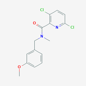 molecular formula C15H14Cl2N2O2 B2970197 3,6-二氯-N-[(3-甲氧基苯基)甲基]-N-甲基吡啶-2-甲酰胺 CAS No. 1111576-77-2