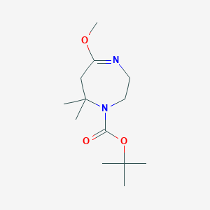 molecular formula C13H24N2O3 B2970204 tert-butyl 5-methoxy-7,7-dimethyl-2,3,6,7-tetrahydro-1H-1,4-diazepine-1-carboxylate CAS No. 2094568-66-6