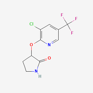 3-{[3-Chloro-5-(trifluoromethyl)pyridin-2-yl]oxy}pyrrolidin-2-one