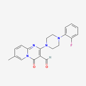 molecular formula C20H19FN4O2 B2970219 2-[4-(2-Fluorophenyl)piperazin-1-yl]-7-methyl-4-oxopyrido[1,2-a]pyrimidine-3-carbaldehyde CAS No. 838894-62-5