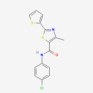 N-(4-chlorophenyl)-4-methyl-2-(2-thienyl)-1,3-thiazole-5-carboxamide