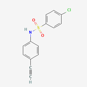 molecular formula C14H10ClNO2S B2970223 4-chloro-N-(4-ethynylphenyl)benzenesulfonamide CAS No. 383147-77-1