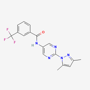 N-(2-(3,5-dimethyl-1H-pyrazol-1-yl)pyrimidin-5-yl)-3-(trifluoromethyl)benzamide